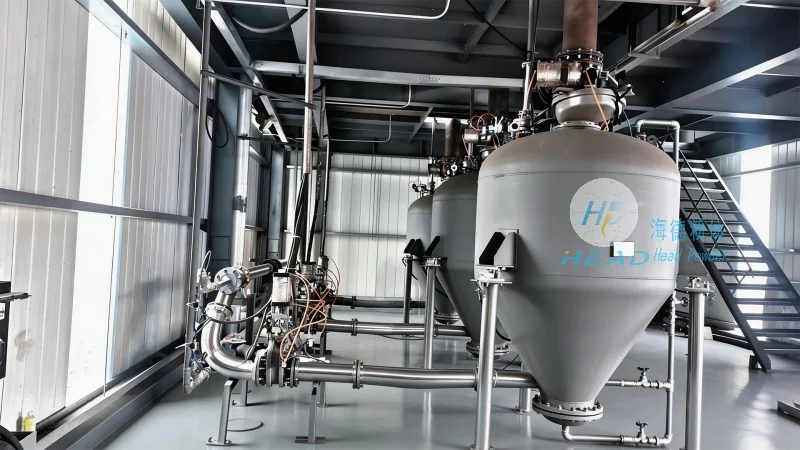 Proyecto de transporte neumático a presión positiva para gránulos de sal industrial en una empresa de sal en Hengyang, Hunan