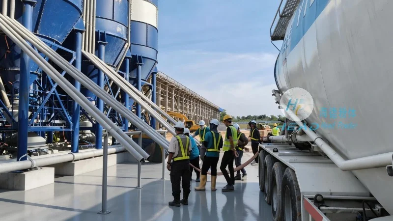 Proyecto de transporte neumático por partículas plásticas en fase diluida para una empresa plástica en Tianjin