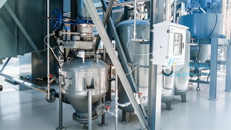 Proyecto de transporte neumático con circulación de nitrógeno para polvo de metal neodimio en una empresa de metales raros en Baotou, Mongolia Interior